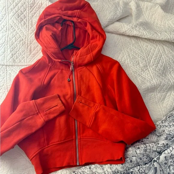 Lululemon Athletica Red Zip-Up Hoodie Sweatshirt - Picture 1 of 2